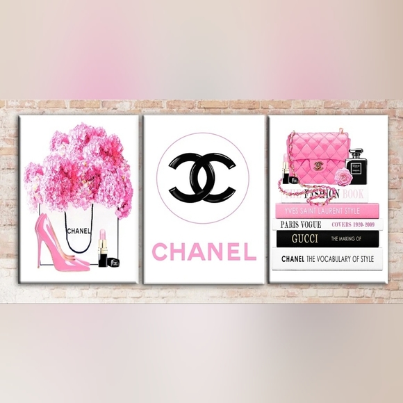 Chanel three piece 11×17 Wall Art